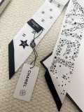 Chanel Fashion Versatile Silk Hair Strap Paddle Scarf 6x 120 CM