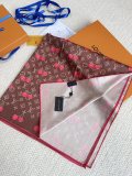 Louis Vuitton Fashion Versatile Cherry Logo Printed Silk Square Towel 90 x 90 CM