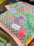 Gucci Fashion Versatile Flower Logo Double Sided Silk Square Towel 90 x 90 CM
