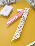 Dior Fashion Versatile Double Sided Silk Ribbon Hair Strap 6 x 105 CM