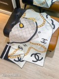 Chanel Fashion Versatile Double Sided Silk Square Towel 90 x 90 CM