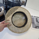 Gucci New Fashion Versatile Hollow Top Hat Grass Hat 57CM