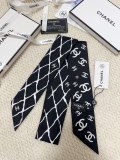 Chanel Fashion Versatile Silk Hair Strap Paddle Scarf 6x 120 CM