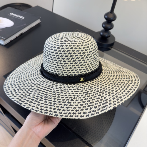 Chanel New Fashion Style Versatile Sunshade Hat Grass Hat 57CM