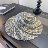 Chanel New Fashion Versatile Top Hat Grass Hat 57CM