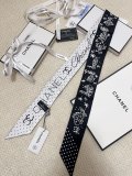 Chanel Fashion Versatile Silk Hair Strap Paddle Scarf 6x 120 CM