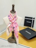 Chanel Fashion Versatile Logo Printed Double Sided Silk Square Towel 90 x 90 CM