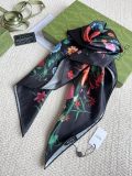 Gucci Fashion Versatile Multi Color Floral Printed Silk Square Towel 90 x 90 CM