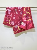 Gucci Fashion Versatile Flower Double Sided Silk Square Towel 90 x 90 CM