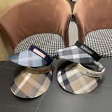 Burberry New Casual Versatile Checkered Sky Top Hat Women's Summer Sunshade Hat