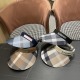 Burberry New Casual Versatile Checkered Sky Top Hat Women's Summer Sunshade Hat