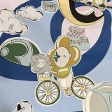 Louis Vuitton Fashion Versatile Vivienne World Tour Printed Silk Square Towel 90 x 90 CM