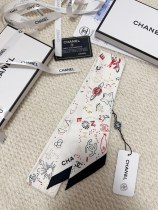 Chanel Fashion Versatile Silk Hair Strap Paddle Scarf 6x 120 CM