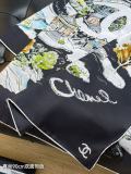 Chanel Fashion Versatile Double Sided Silk Square Towel 90 x 90 CM