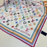 Louis Vuitton Fashion Versatile Logo Printed Silk Square Towel 90 x 90 CM