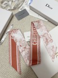 Dior Fashion Versatile Printed Silk Hair Strap Scarf 6x 100 CM