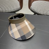 Burberry New Casual Versatile Checkered Sky Top Hat Women's Summer Sunshade Hat