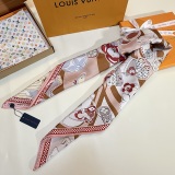 Louis Vuitton Fashion Versatile Vivienne World Tour Printed Silk Square Towel 90 x 90 CM