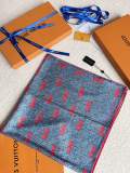 Louis Vuitton Fashion Versatile Cherry Logo Printed Silk Square Towel 90 x 90 CM