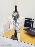 Chanel Fashion Versatile Double Sided Silk Square Towel 90 x 90 CM