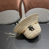 Dior Fashion Straw Fisherman Hat Versatile Sunshade Hat