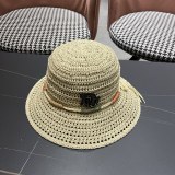 Dior Fashion Straw Fisherman Hat Versatile Sunshade Hat
