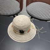 Dior Fashion Straw Fisherman Hat Versatile Sunshade Hat