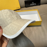 Fendi Classic FF Jacquard Baseball Hat Couple Versatile Sunshade Duck Tongue Hat 56CM