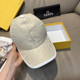 Fendi Classic FF Jacquard Baseball Hat Couple Versatile Sunshade Duck Tongue Hat 56CM