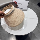 Chanel Fashion Glitter Empty Top Hat Versatile Sunshade Hat