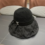 Louis Vuitton Summer Fashion Bow Fisherman's Hat Women's Foldable Sunshade Hat