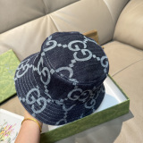 Gucci Classic GG Jacquard Cowboy Fisherman's Hat Unisex Versatile Sunshade Hat