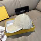 Fendi Classic FF Jacquard Baseball Hat Couple Versatile Sunshade Duck Tongue Hat 56CM