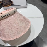 Chanel Fashion Glitter Empty Top Hat Versatile Sunshade Hat