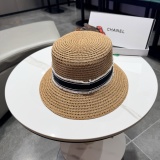 Chanel Fashion Versatile Hollow Top Hat Sunshade Straw Hat