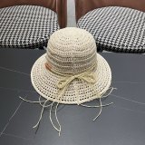Dior Fashion Straw Fisherman Hat Versatile Sunshade Hat
