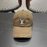 Louis Vuitton Retro Embroidered Logo Baseball Hat Unisex Versatile Sunshade Duck Tongue Cap