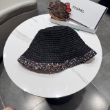 Chanel Women's Fashion Rainbow Hollow Weaving Fisherman's Straw Hat