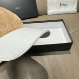 Dior Classic Leather Baseball Cap Couple Versatile Sunshade Duck Tongue Cap 56CM