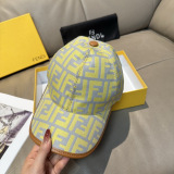Fendi Classic FF Jacquard Baseball Hat Couple Versatile Sunshade Duck Tongue Hat 56CM