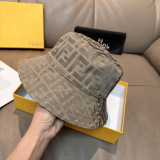 Fendi Classic FF Jacquard Fisherman's Hat Unisex Versatile Sunshade Hat 57CM