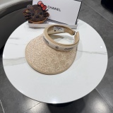 Chanel Fashion Glitter Empty Top Hat Versatile Sunshade Hat