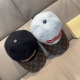 Louis Vuitton x Supreme Classic Embroidered Spliced Leather Baseball Cap Couple Versatile Duck Tongue Cap 56CM