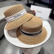 Chanel Fashion Versatile Hollow Top Hat Sunshade Straw Hat
