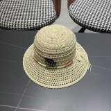 Dior Fashion Straw Fisherman Hat Versatile Sunshade Hat
