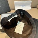 Prada Classic Triangle Logo Baseball Hat Couple Versatile Duck Tongue Hat