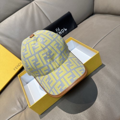 Fendi Classic FF Jacquard Baseball Hat Couple Versatile Sunshade Duck Tongue Hat 56CM
