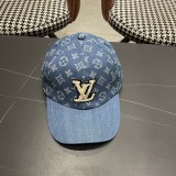 Louis Vuitton New Fashion Casual Versatile Baseball Hat Embroidered Logo Duck Tongue Hat 56CM