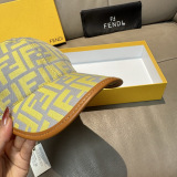 Fendi Classic FF Jacquard Baseball Hat Couple Versatile Sunshade Duck Tongue Hat 56CM