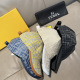 Fendi Classic FF Jacquard Baseball Hat Couple Versatile Sunshade Duck Tongue Hat 56CM